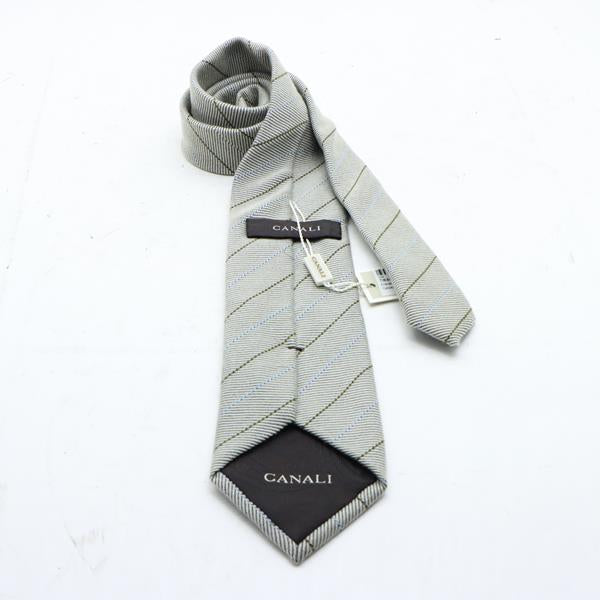 Canali cravatta grigia con fantasia uomo deadstock