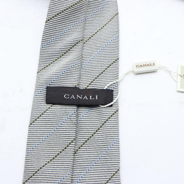 Canali cravatta grigia con fantasia uomo deadstock