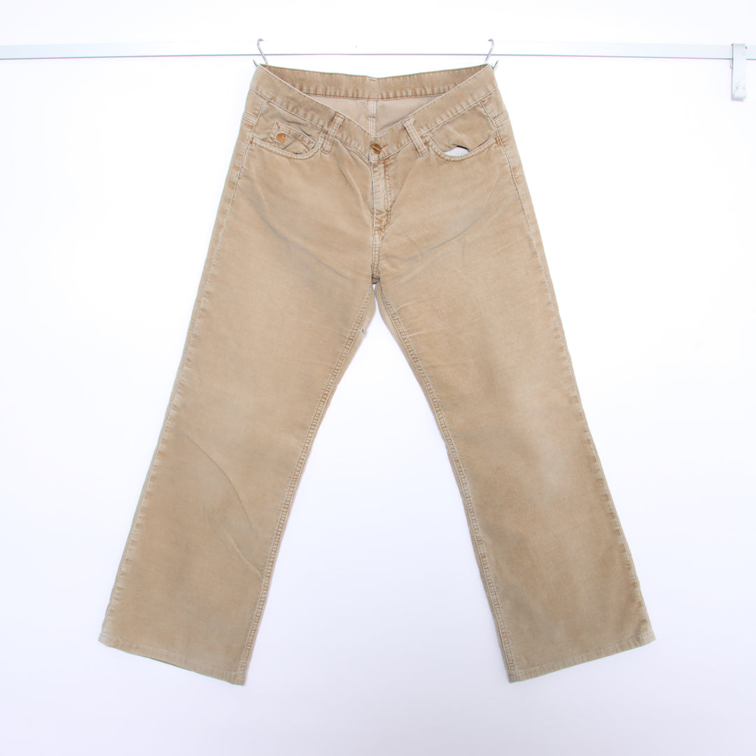 Carhartt Urban Pant Jeans in Velluto Marrone W29 L32 Donna