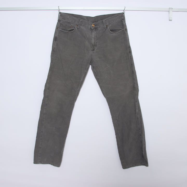 Carhartt Western Pant Jeans in Velluto Grigio W33 L34 Uomo