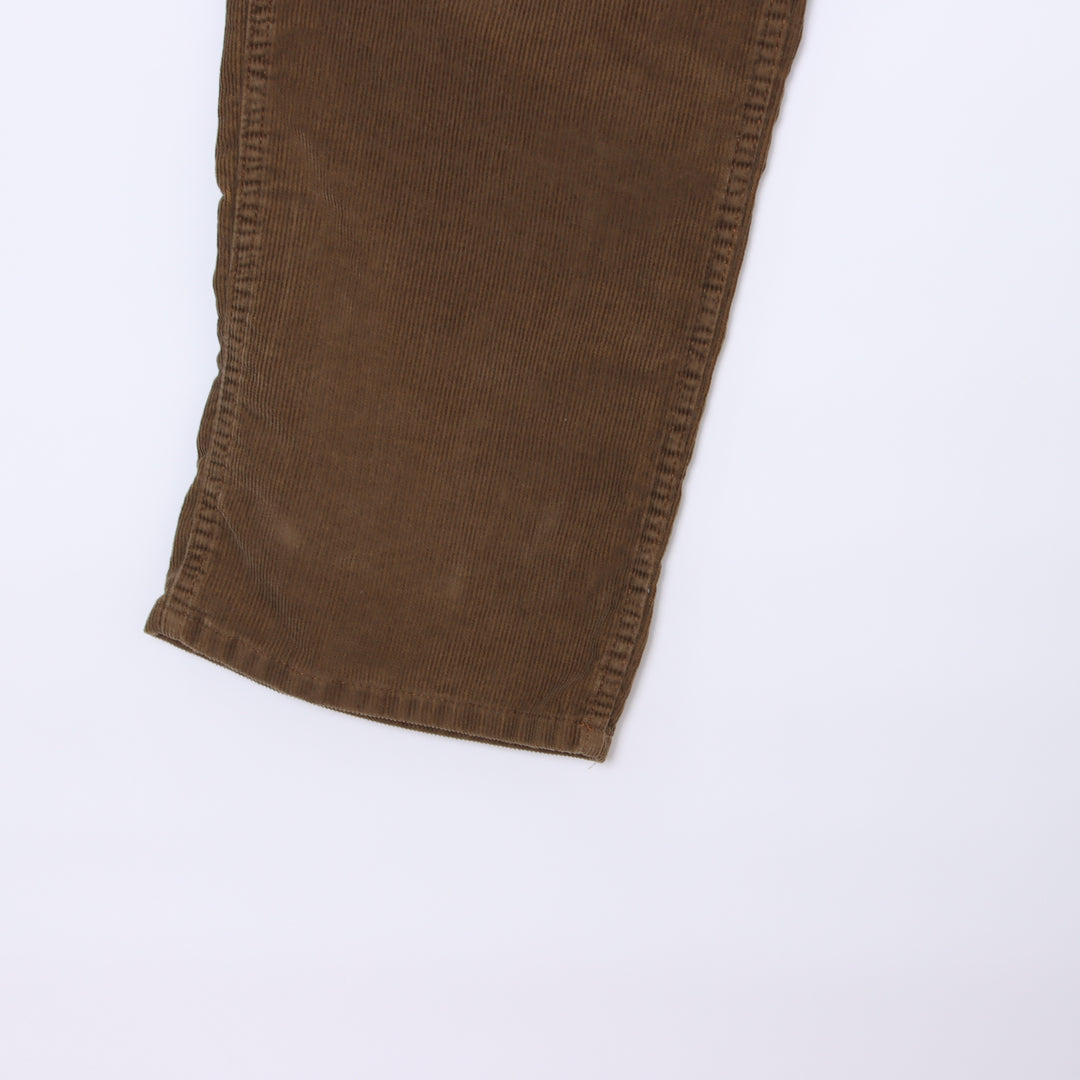 Carhartt Western Pant Jeans in Velluto Marrone W36 L32 Uomo