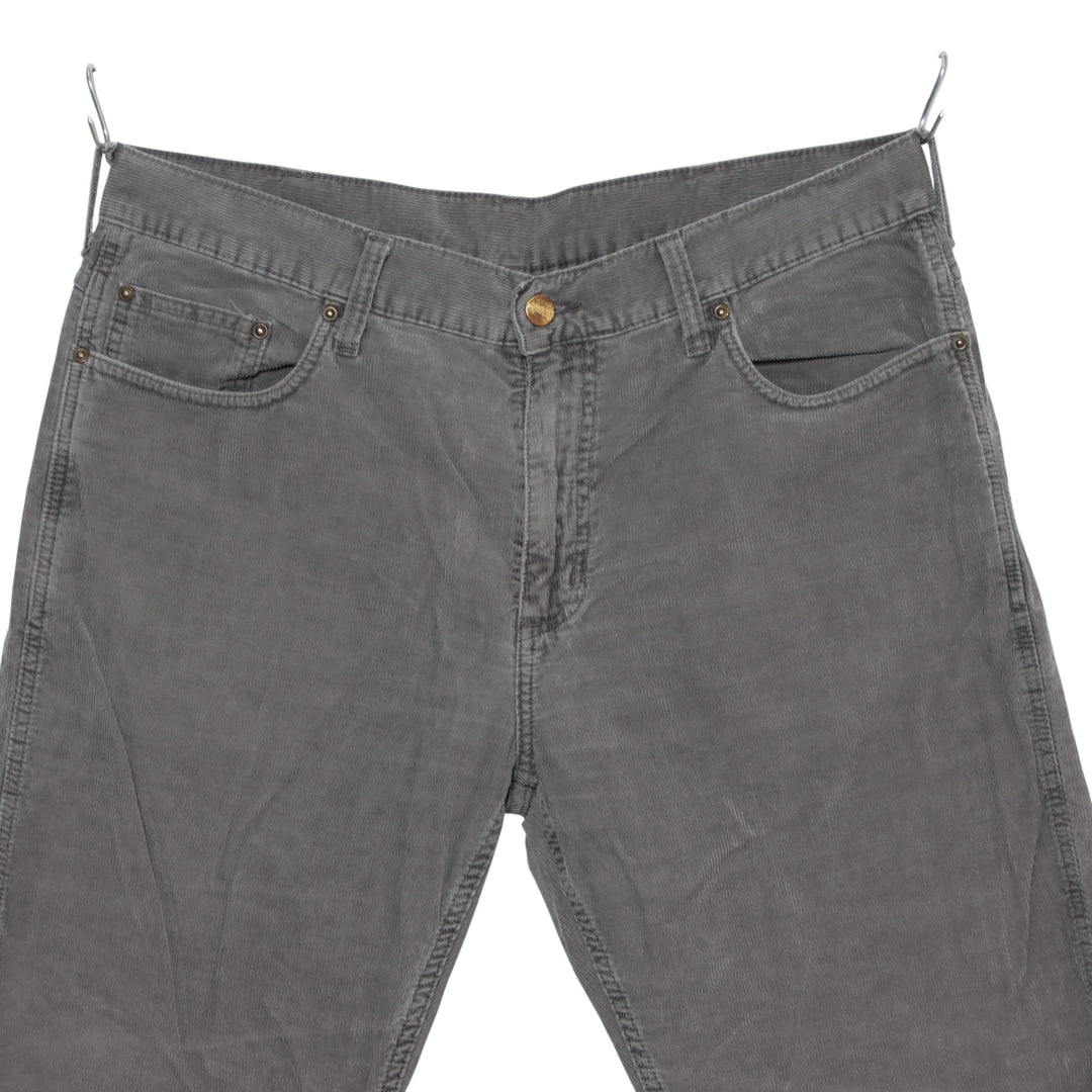 Carhartt Western Pant Jeans in Velluto Grigio W33 L34 Uomo