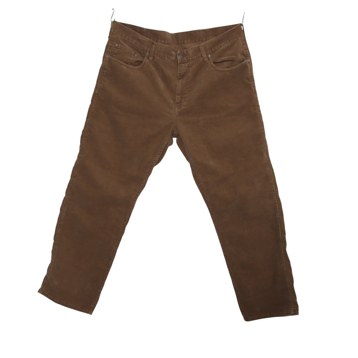 Carhartt Western Pant Jeans in Velluto Marrone W36 L32 Uomo