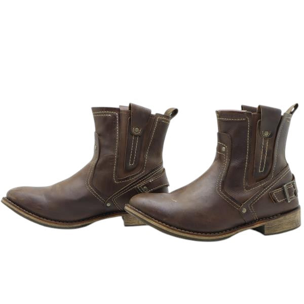 Caterpillar stivaletto bikers marrone in pelle numero 45 uomo