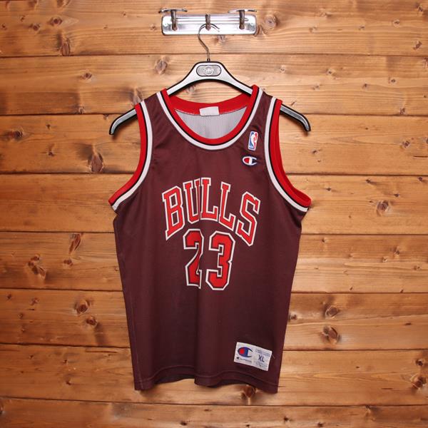 Champion Chicago Bulls Jordan 23 canotta da basket vintage marrone taglia 154 bambino