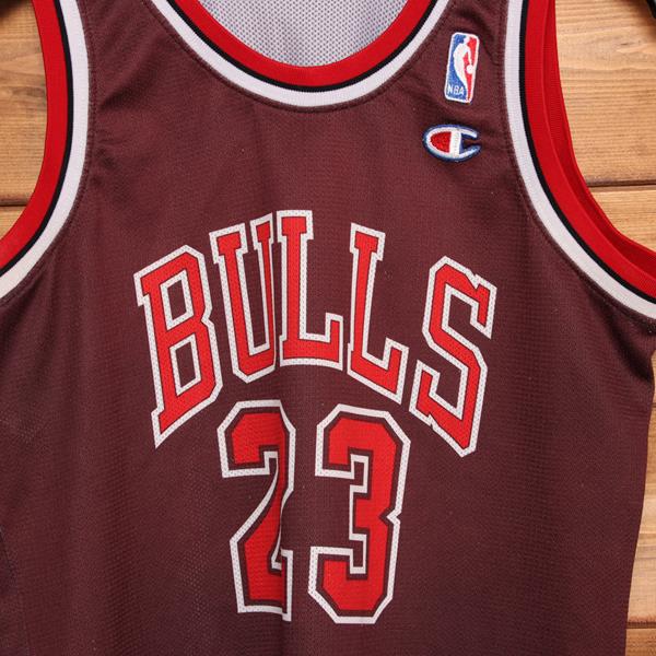 Champion Chicago Bulls Jordan 23 canotta da basket vintage marrone taglia 154 bambino