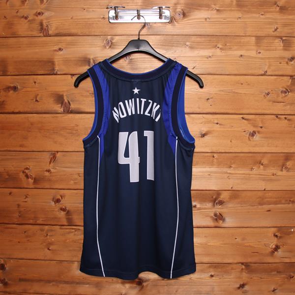 Champion Dallas Mavericks Nowitzki canotta da basket vintage blu taglia M uomo