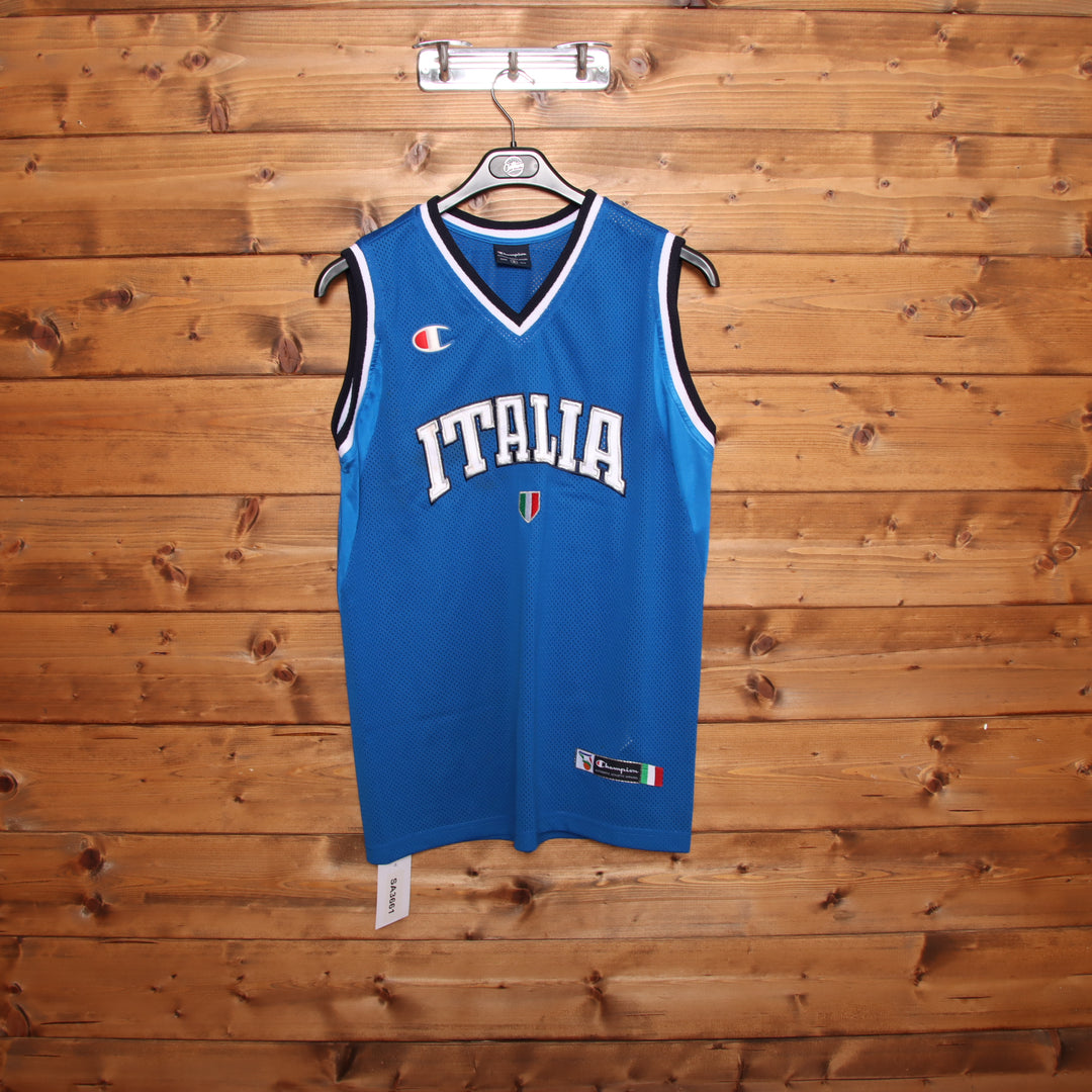 Champion Nazionale Italia Maglia da Basket Blu Taglia S Uomo