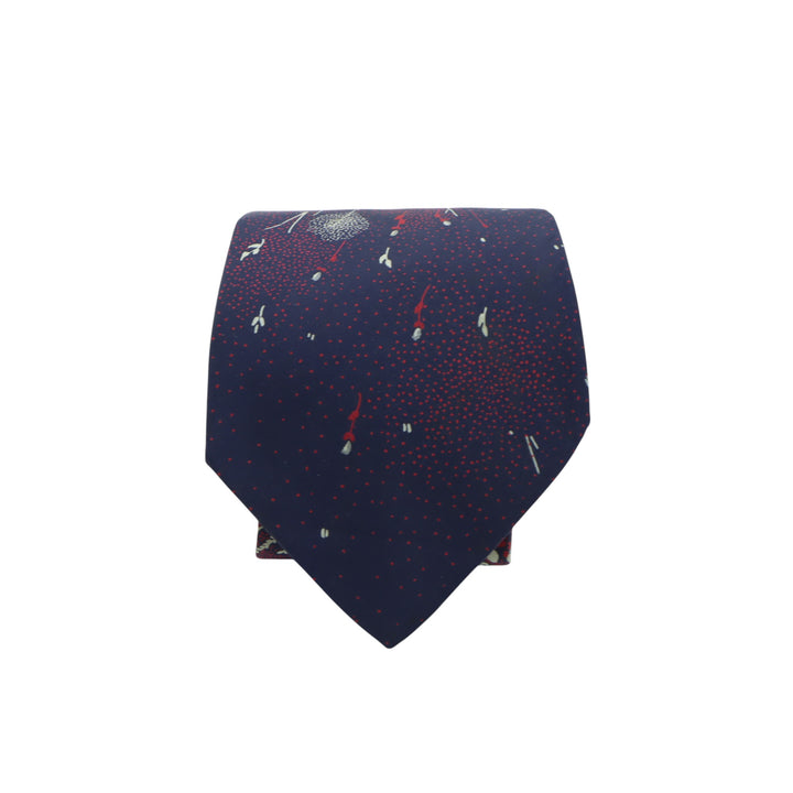 Charles Jourdan Cravatta Blu con Fantasia in Seta Uomo