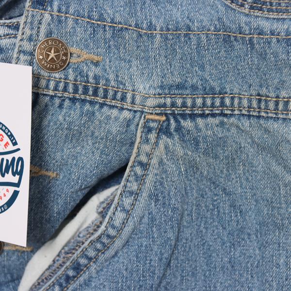 Cherokee salopette di jeans custom denim taglia S unisex