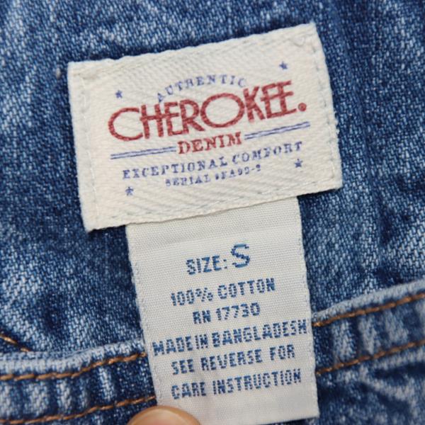 Cherokee salopette di jeans custom denim taglia S unisex