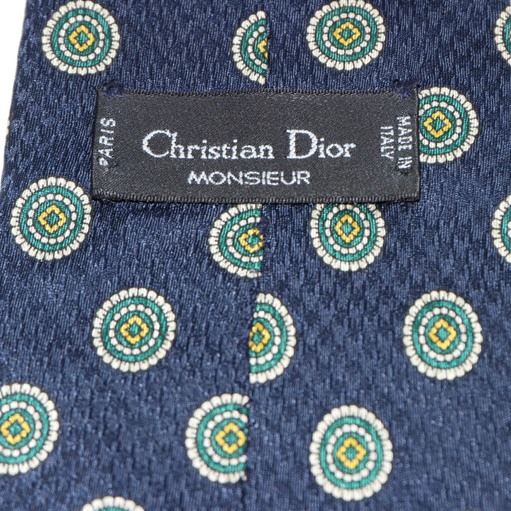 Christian Dior Cravatta Blu in Seta Uomo
