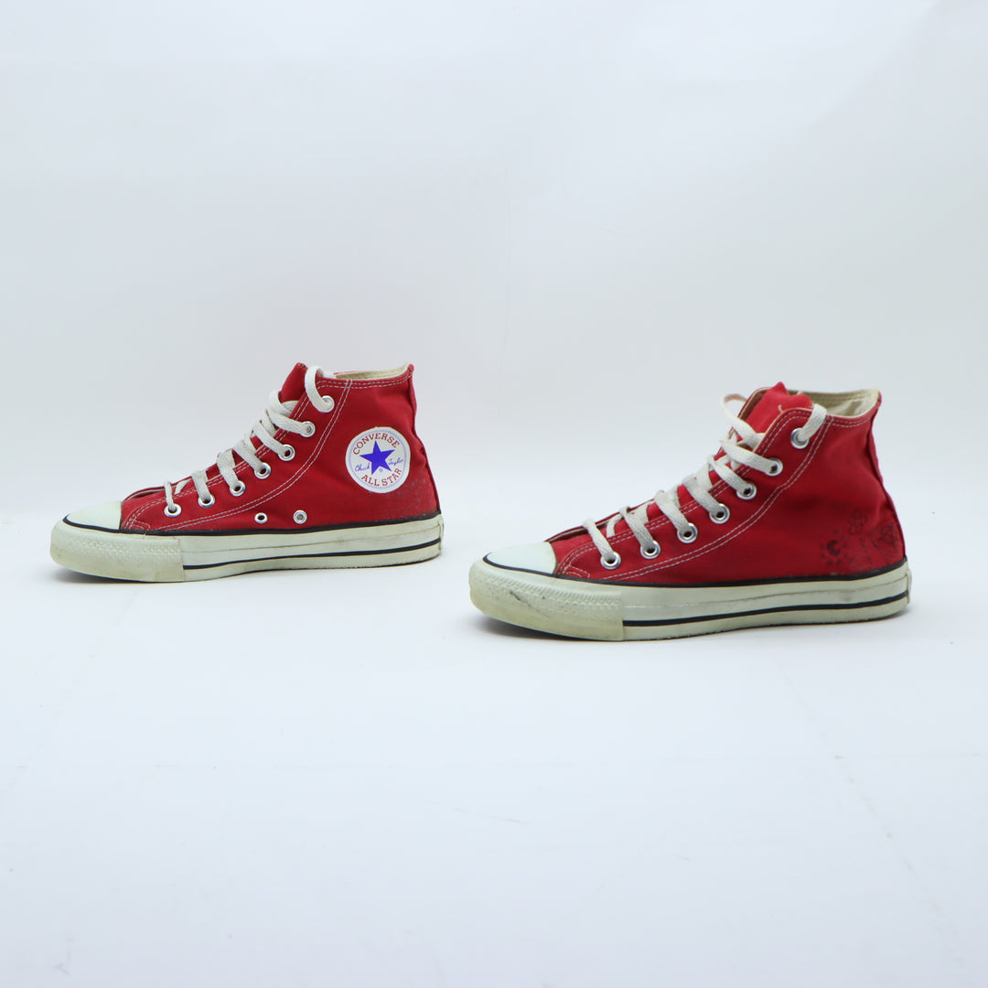 Converse All Star Scarpe Alte Rosse US 6 Uomo Made in USA