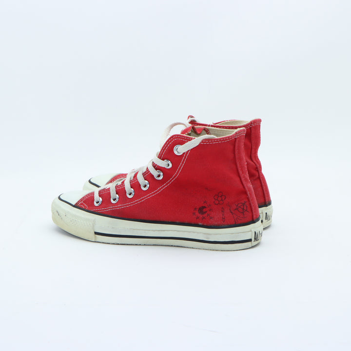 Converse All Star Scarpe Alte Rosse US 6 Uomo Made in USA