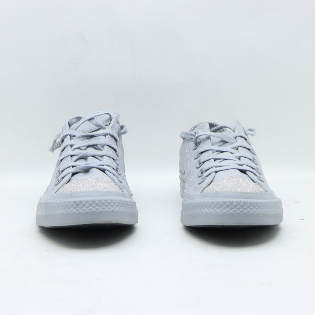 Converse Scarpa Bassa Grigia con Glitter Numero 38 Donna