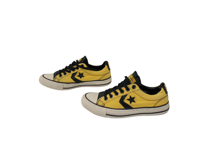 Converse All Star scarpe Giallo e Nero Basse Eur 36.5 UK 4 Mens 4 Wo's 6 in Tela