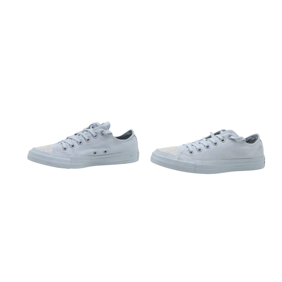 Converse Scarpa Bassa Grigia con Glitter Numero 38 Donna