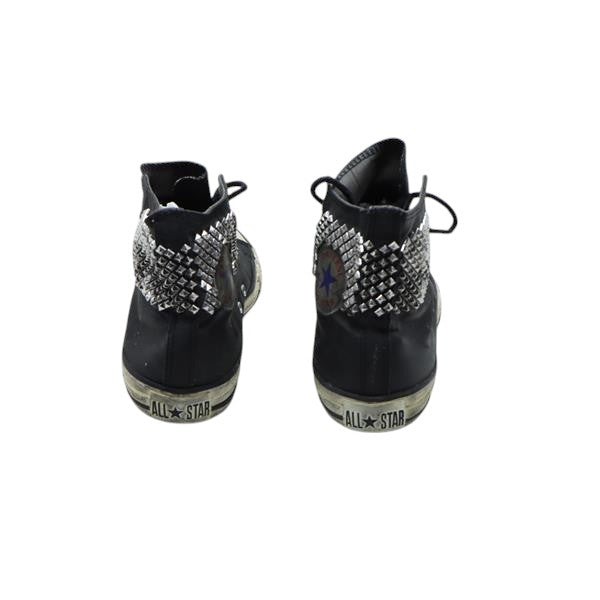Converse scarpa alta nera con borchie eur 40 unisex