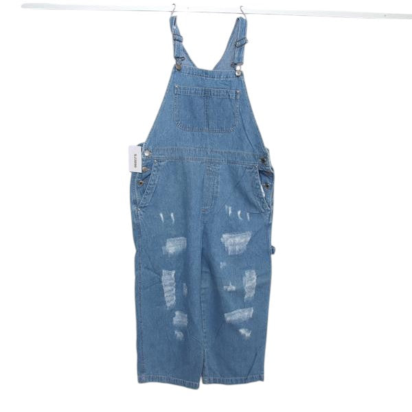 Crazy House salopette di jeans custom denim taglia M uomo