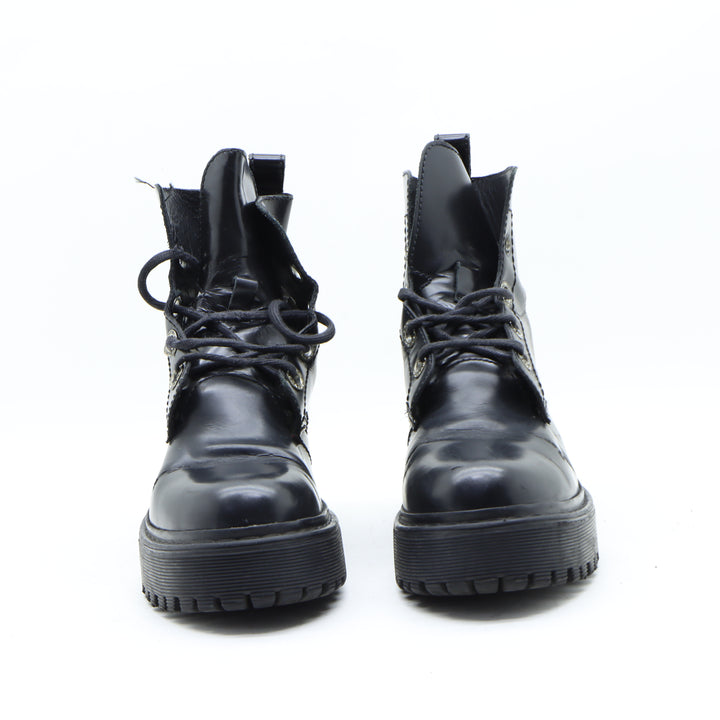 Cult Platform Stivaletto Nero in Pelle Eu 39 Donna