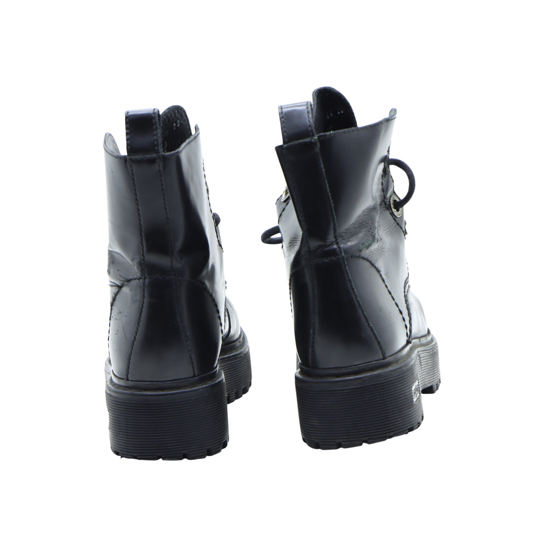 Cult Platform Stivaletto Nero in Pelle Eu 39 Donna