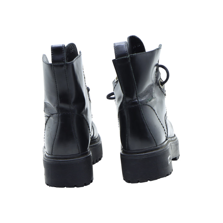 Cult Platform Stivaletto Nero in Pelle Eu 39 Donna