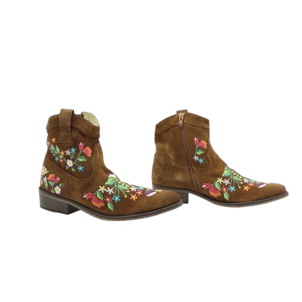 Deerberg stivaletto cowboy marrone in camoscio numero 39 donna