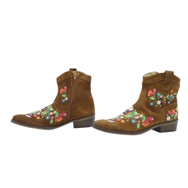 Deerberg stivaletto cowboy marrone in camoscio numero 39 donna