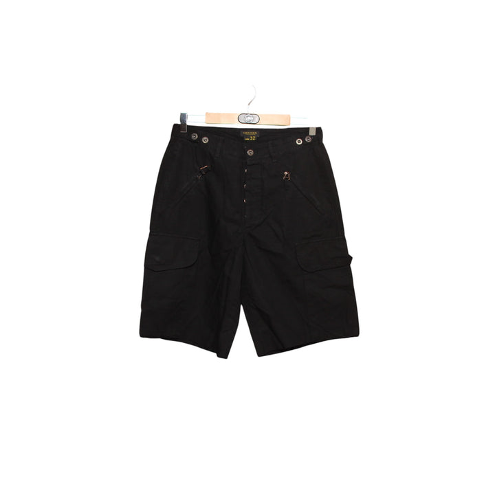 Dekker Bermuda Cargo Nero W32 Uomo Deadstock w/Tags