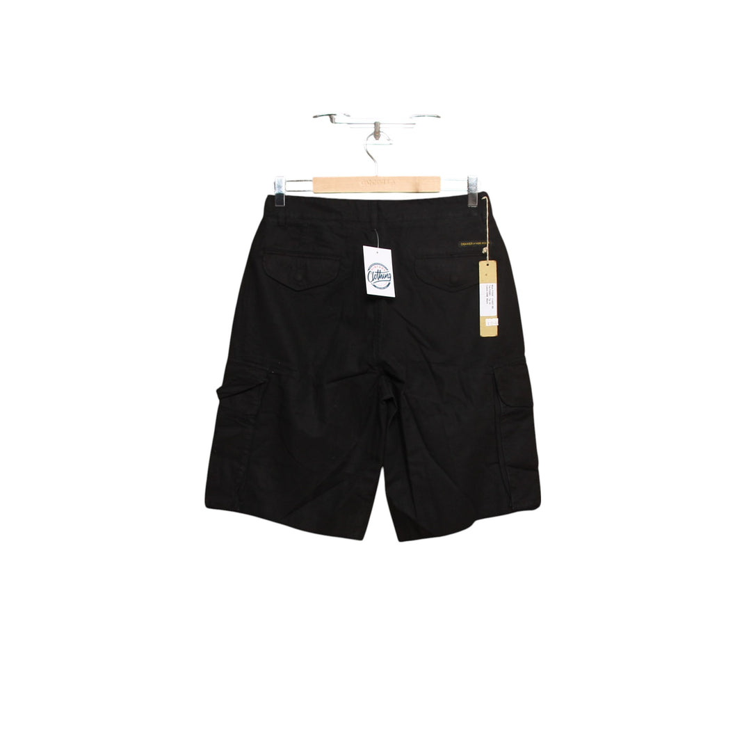 Dekker Bermuda Cargo Nero W32 Uomo Deadstock w/Tags