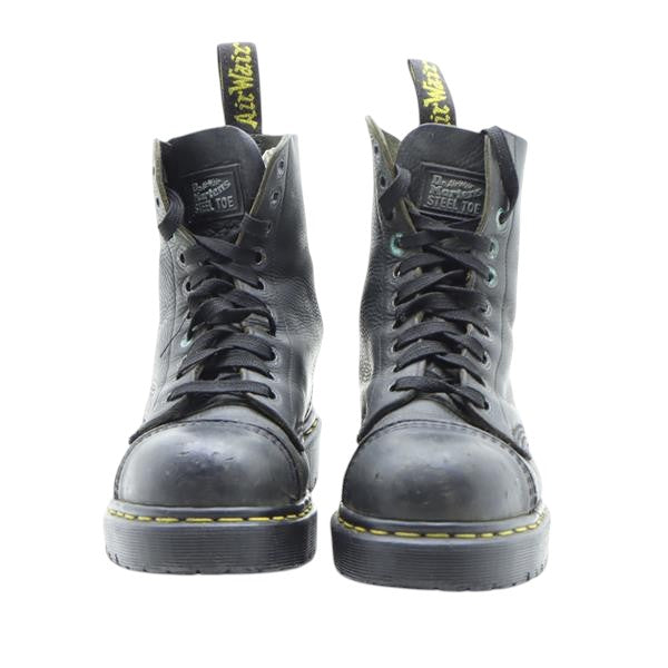 Dr. Martens Steel Toe stivaletto nero in pelle numero 42 unisex made in England