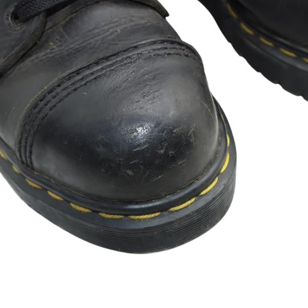 Dr. Martens Steel Toe stivaletto nero in pelle numero 42 unisex made in England