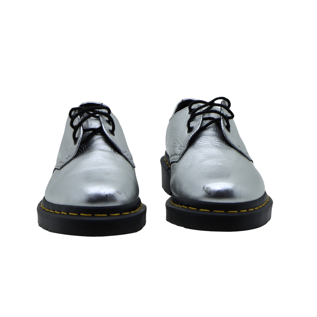 Dr Martens 1461 Scarpa Argento in Pelle Numero 38 Donna