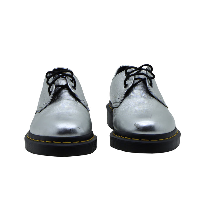 Dr Martens 1461 Scarpa Argento in Pelle Numero 38 Donna