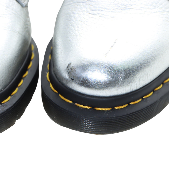 Dr Martens 1461 Scarpa Argento in Pelle Numero 38 Donna