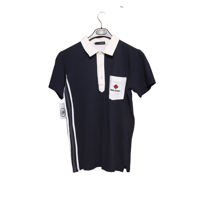 Dsquared2 Polo Blu e Bianca Taglia L Uomo