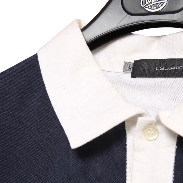 Dsquared2 Polo Blu e Bianca Taglia L Uomo
