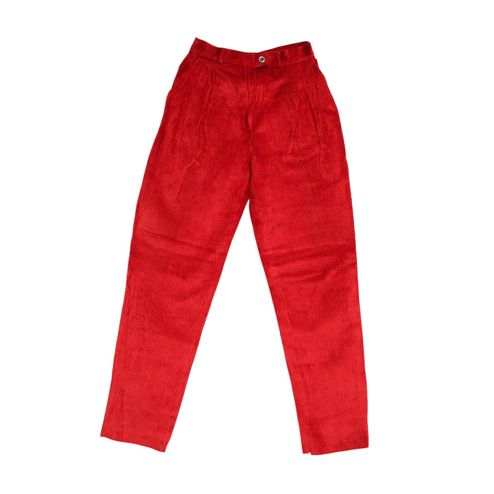 Dublin Mom Fit Jeans in Velluto Rosso Taglia 42 Donna
