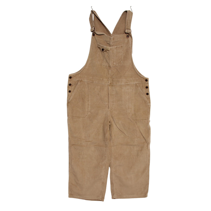 Eddie Bauer Salopette di Jeans in Velluto Beige Taglia XL Donna