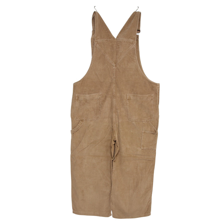 Eddie Bauer Salopette di Jeans in Velluto Beige Taglia XL Donna