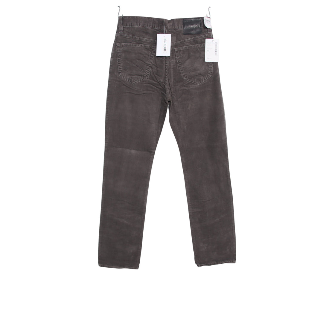 Edwin Dillon Pant W30 L32 pantalone in velluto grigio da uomo deadstock w/tags