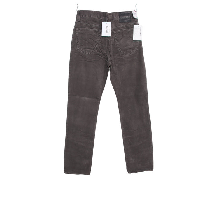 Edwin Dillon Pant W30 L32 pantalone in velluto grigio da uomo deadstock w/tags