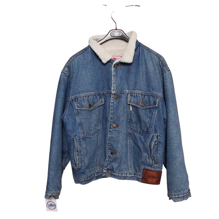 El Plaza giacca di jeans sherpa denim taglia M donna