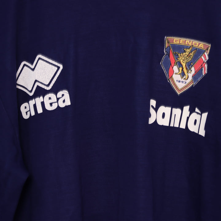 Errea Genoa Maglia da Calcio Vintage Blu Taglia L Uomo