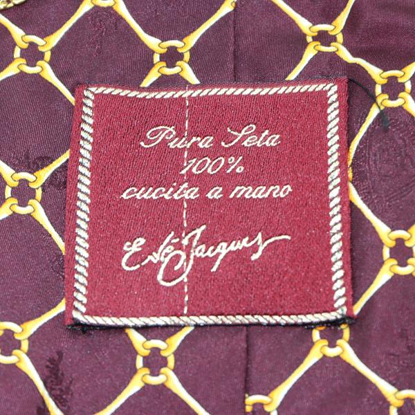 Evè Jaques cravatta bordeaux con fantasia in seta uomo
