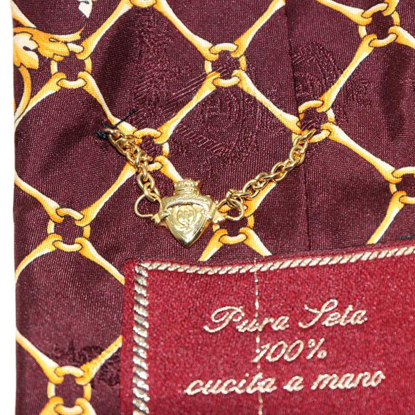 Evè Jaques cravatta bordeaux con fantasia in seta uomo