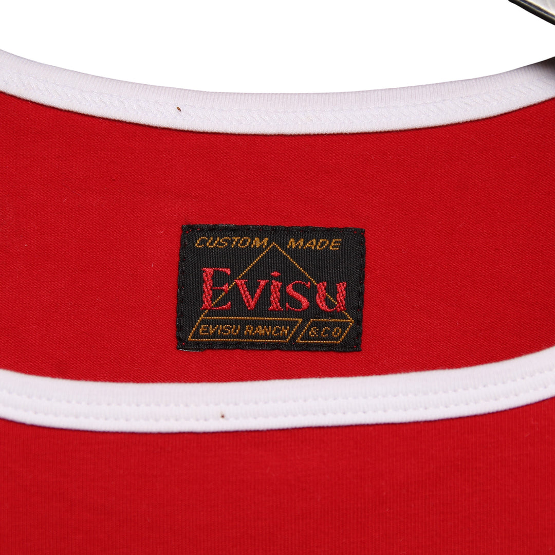 Evisu T-Shirt Vintage Rossa Taglia S Donna