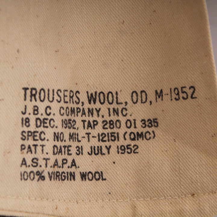 Fatigue OG Wool Pant US Army Vintage 70/80' Marrone W27 L29 Unisex