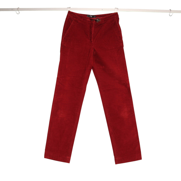 Fay Slim Fit Jeans in Velluto Rosso Taglia 42 Donna