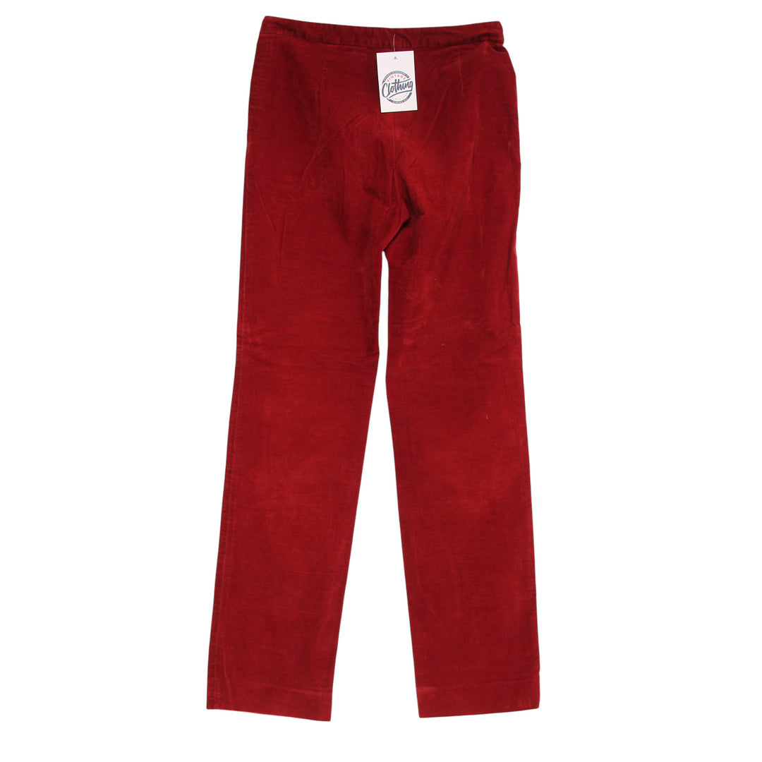 Fay Slim Fit Jeans in Velluto Rosso Taglia 42 Donna